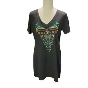 Soul Flower Gray Tunic T Shirt Try A Little Kindness Eco Threads NWT Size XXL